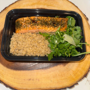 Herb-grilled Salmon, with Quinoa and Arugula Salad